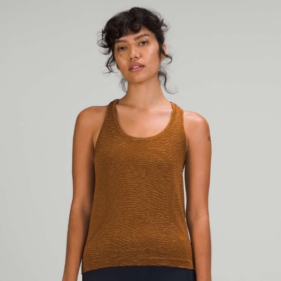 NWT Lululemon Swiftly Tech Tank 2.0 Water Surface Copper Brown/Bold Beige 14 - Picture 1 of 14